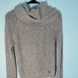 hollister grey turtle neck sweater